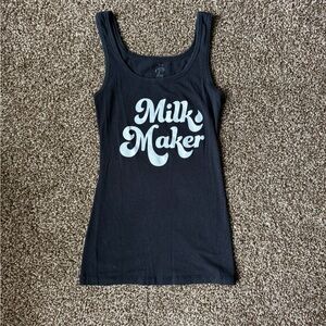 The Little Milk Bar “Milk Maker” Black Tank Top XS